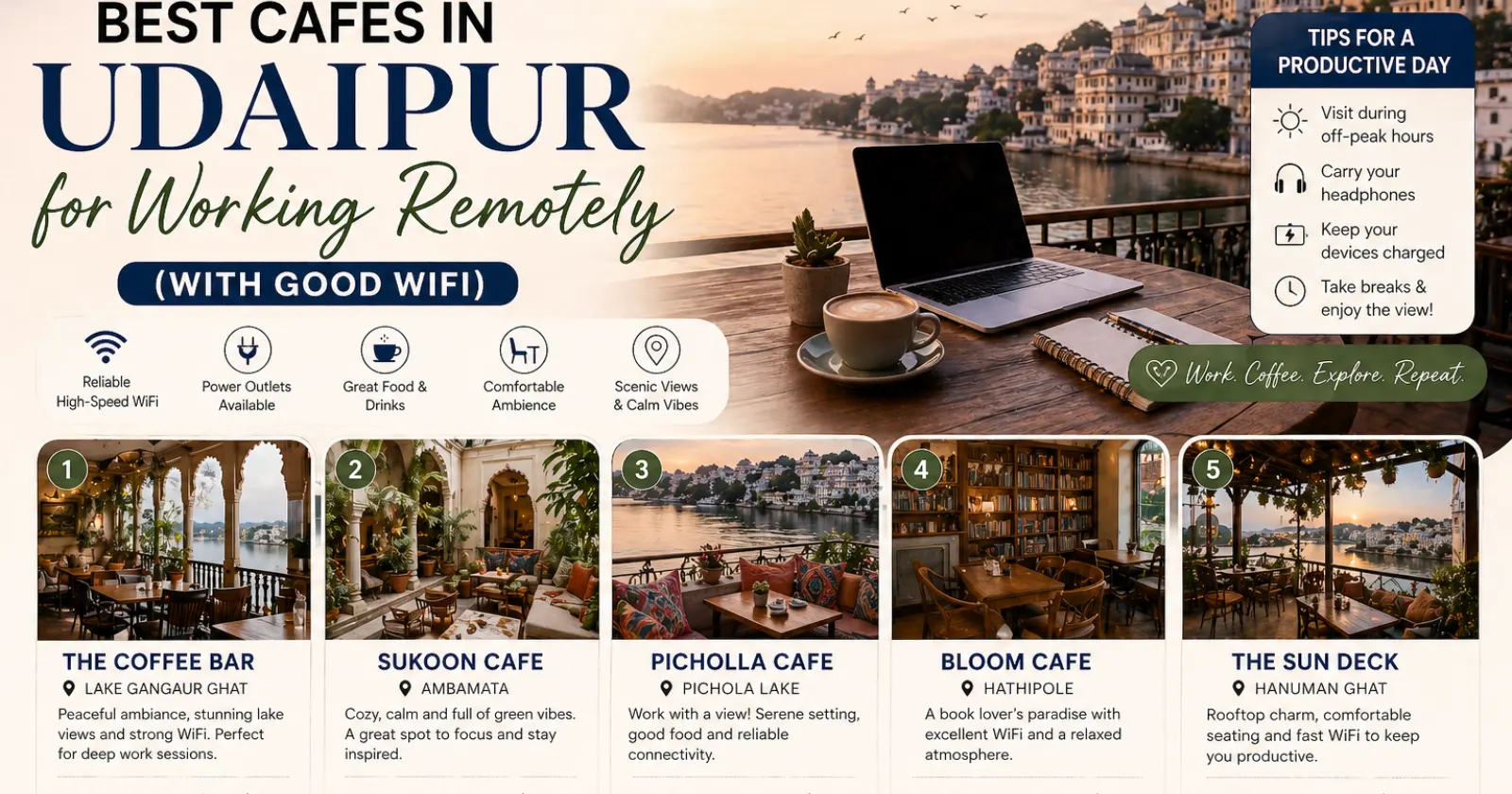 Best Cafes in Udaipur for Working Remotely (With Good WiFi)