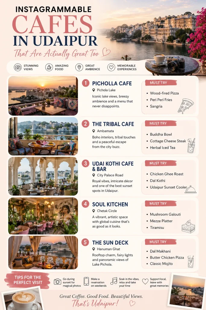 Instagrammable Cafes in Udaipur That Are Actually Great Too